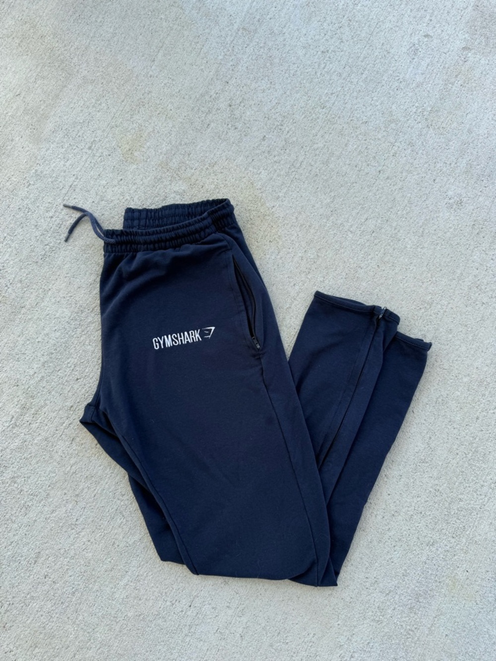 Gymshark OG Joggers Sweatpants Men’s Small Zip Ankle Tapered Blue - David Laid